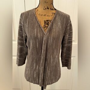 Pure Jill by J Jill open front cardigan sweater tan/white marled size medium
